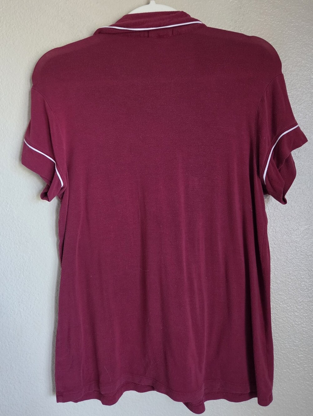 eberjey gisele tencel modal relaxed short PJ set bordeaux size S - Picture 5 of 9